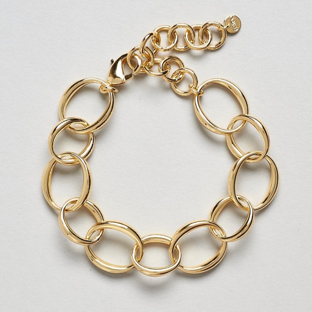 Bayou With Love Goldtone Chain Bracelet - Picture 5 of 8